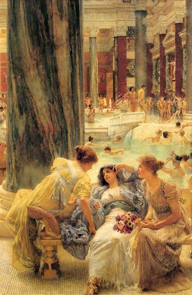 Sir Lawrence Alma-Tadema,OM.RA,RWS The Baths at Caracalla china oil painting image